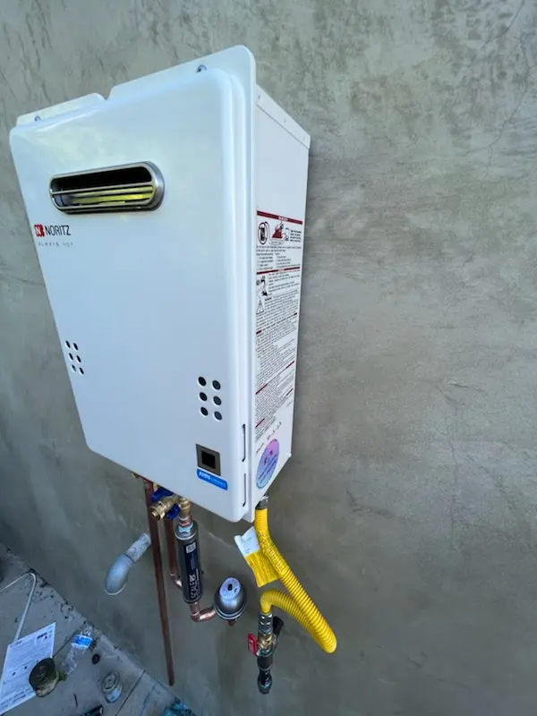 Tankless water heater installation for Twin Pines homes